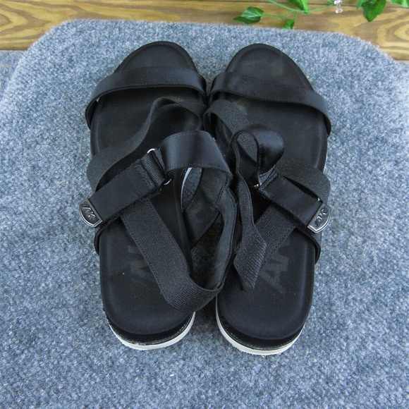 Anne Klein Nolita Women Strappy Sandal Shoes Black Synthetic Size 9.5 Medium - Picture 6 of 9